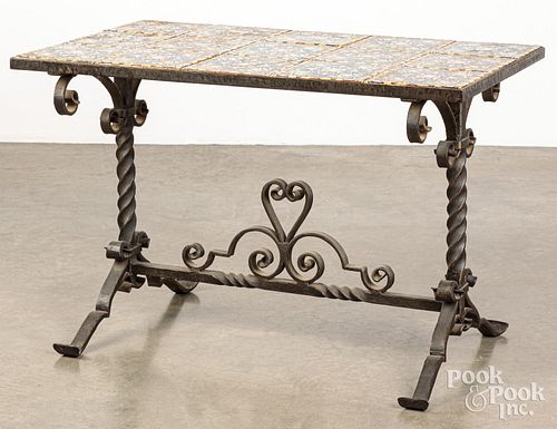 WROUGHT IRON TILE TOP