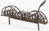 WROUGHT IRON TOASTER, 19TH C.W
