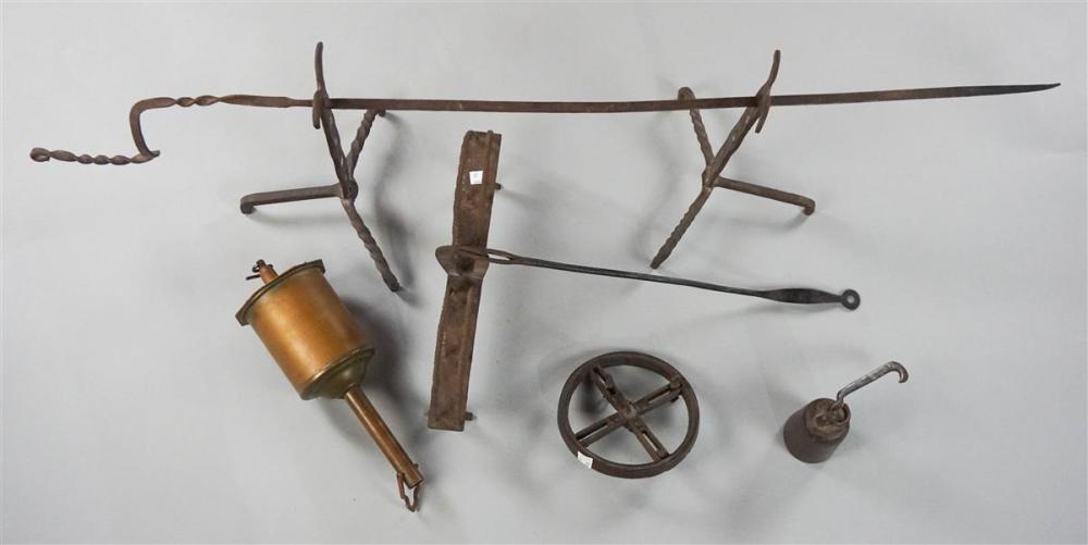 WROUGHT IRON TOASTER AND TWO