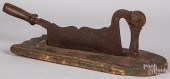 WROUGHT IRON TOBACCO CUTTER, E