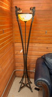 WROUGHT IRON TORCHIERE FLOOR L