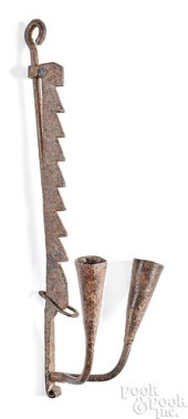 WROUGHT IRON TRAMMEL WITH DOUB
