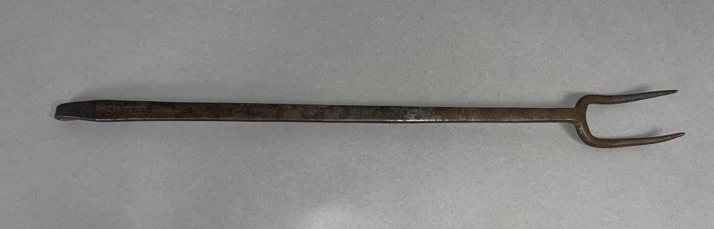 WROUGHT IRON TWO PRONG FORK