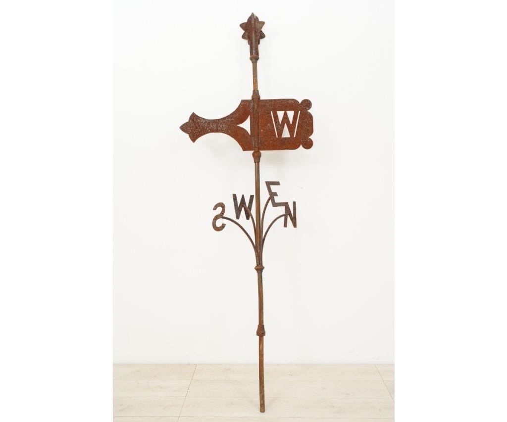 Wrought iron weather vane,