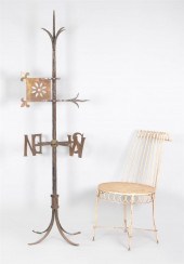 WROUGHT IRON WEATHERVANE AND M