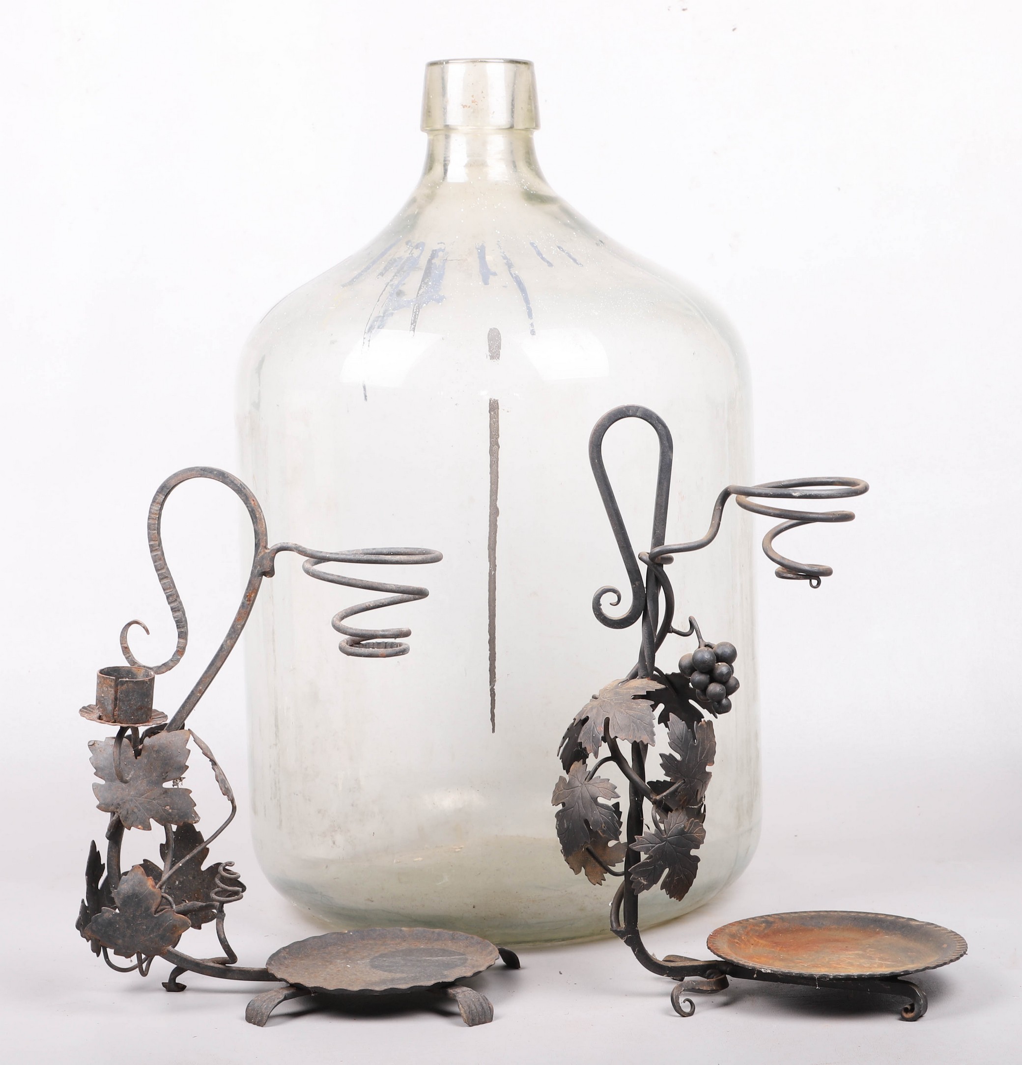 Wrought iron wine dispenser