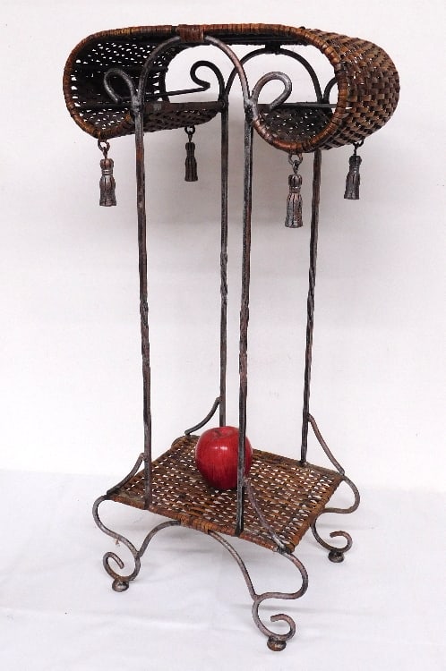 WROUGHT METAL AND WICKER ART