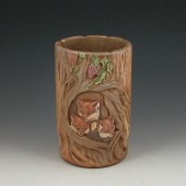 W&S Hand Carved Vase by Rick W