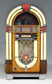 Wurlitzer jukebox, tiger maple