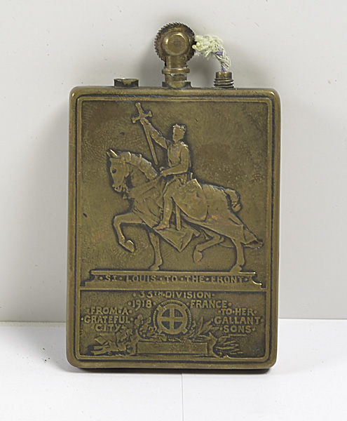 WWI 35th Division Brass Lighter A