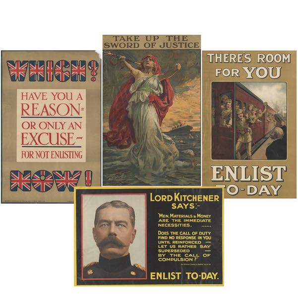 WWI BRITISH RECRUITING POSTERS 29"x
