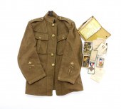 WWI CANADIAN TUNIC, MEDALS, AN