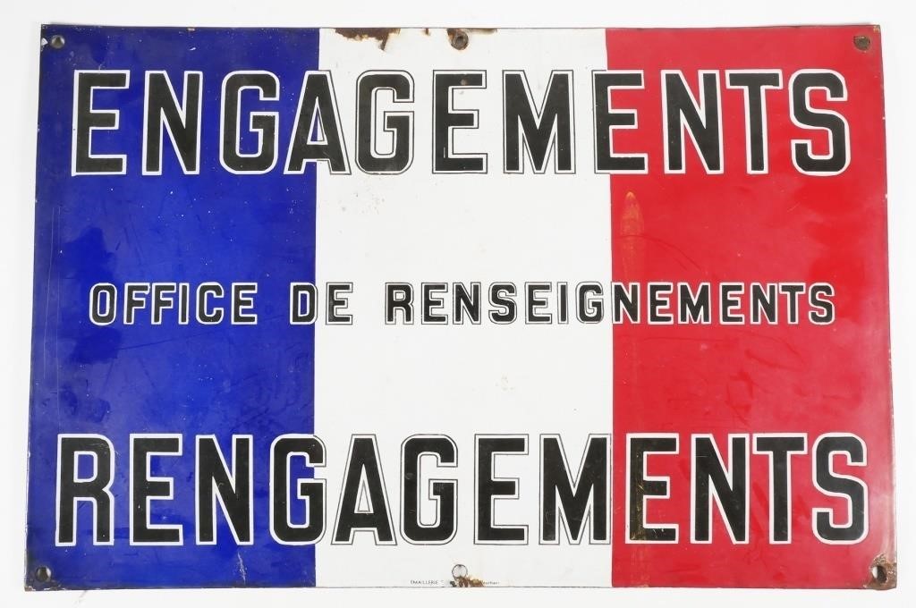 WWI ERA FRENCH ENAMEL METAL