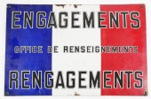 WWI ERA FRENCH ENAMEL METAL SI