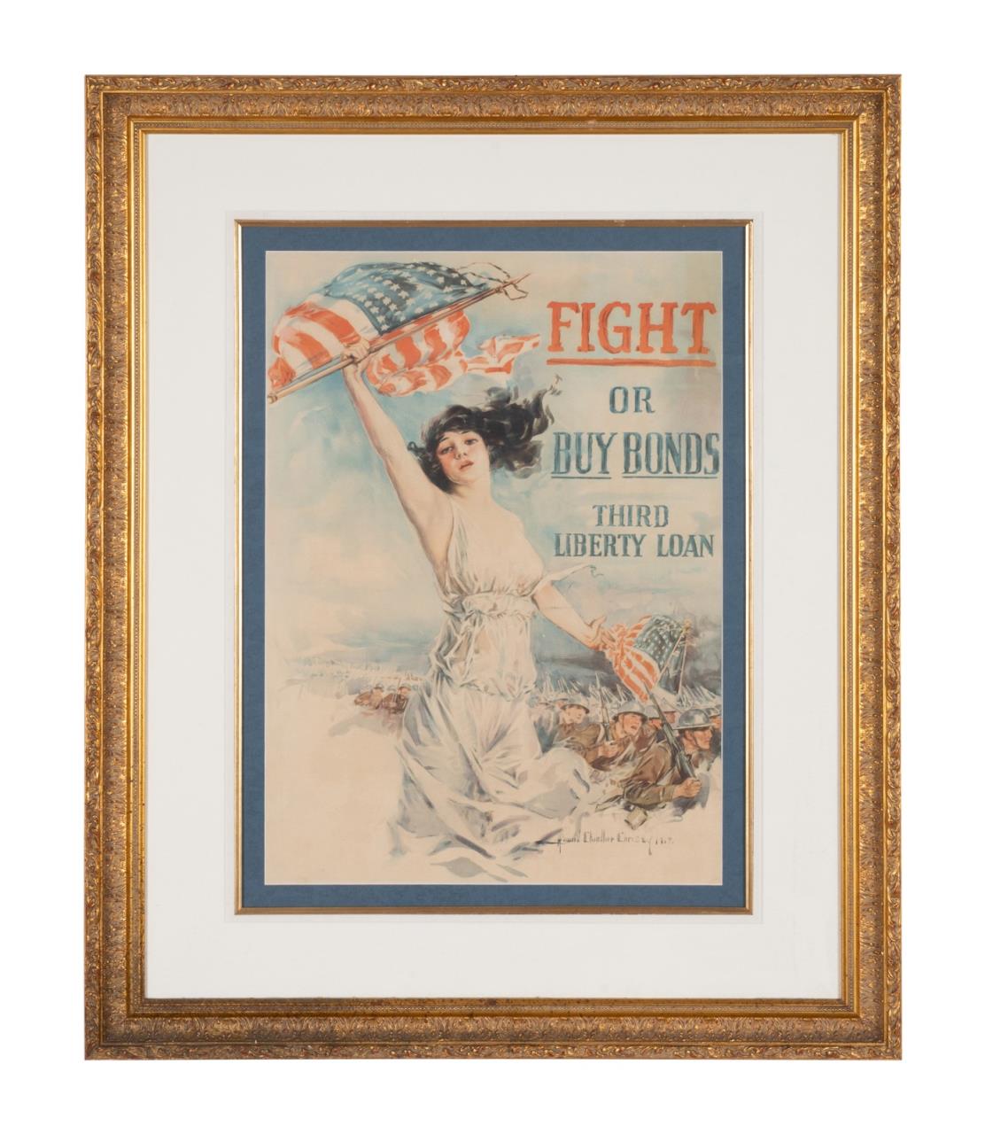 WWI "FIGHT OR BUY BONDS" OFFSET