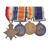 WWI, group of four, 1914-15 St
