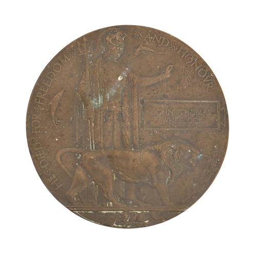 WWI memorial plaque John Thomas