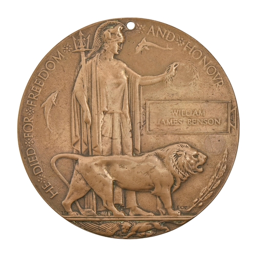 WWI memorial plaque, William