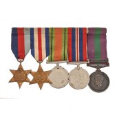 WWII, attributed group of five