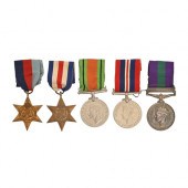 WWII, attributed group of five