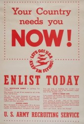 WWII ERA US ARMY RECRUITMENT P