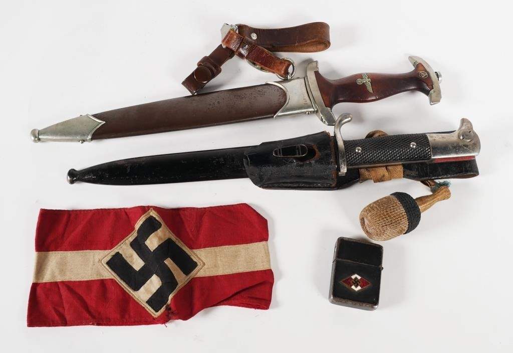 WWII GERMAN SA DAGGER, BAYONET,