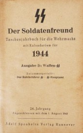 WWII GERMAN SS CALENDAR OR DIA