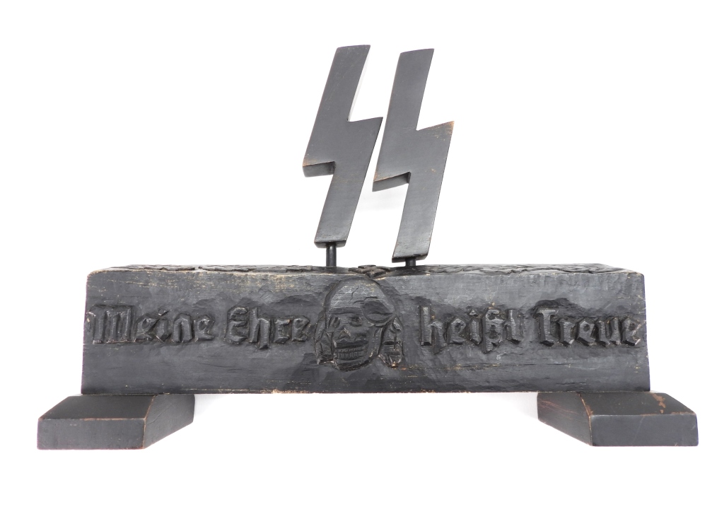 WWII GERMAN SS WOOD CARVING