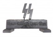 WWII GERMAN SS WOOD CARVING Ge