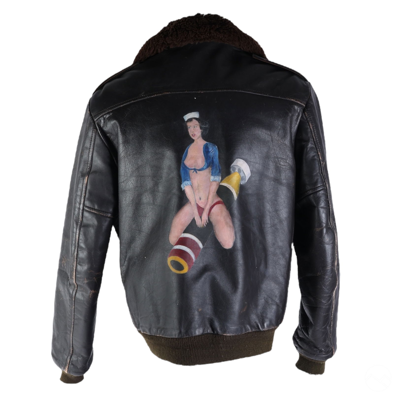 WWII INSPIRED LEATHER PAINTED PIN