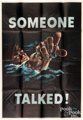 WWII POSTER SOMEONE TALKED<br>