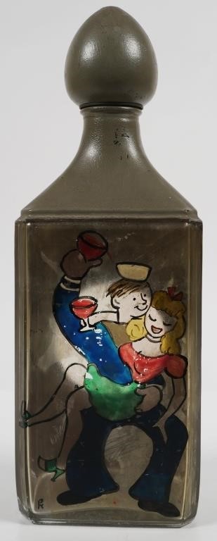 WWII SAILOR VE DAY HANDPAINTED