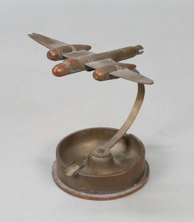 WWII TRENCH ART PLANE ASHTRAYA