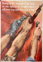 WWII war poster, “Strong in the