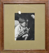 Wyatt Charcoal on PaperDepicti