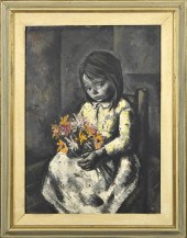 XAVIER BUENO OIL, GIRL WITH FL