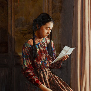 Xiao Qing (b. 1959) Letter oil on