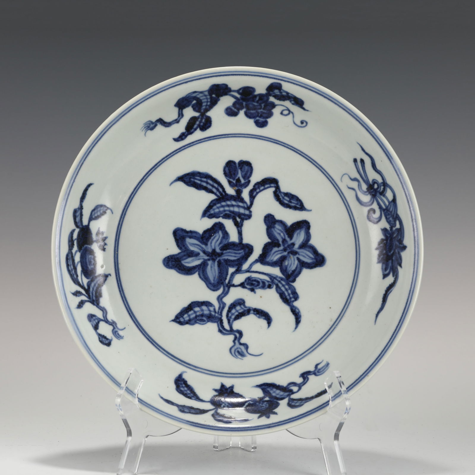 XUANDE BLUE & WHITE HIBISCUS