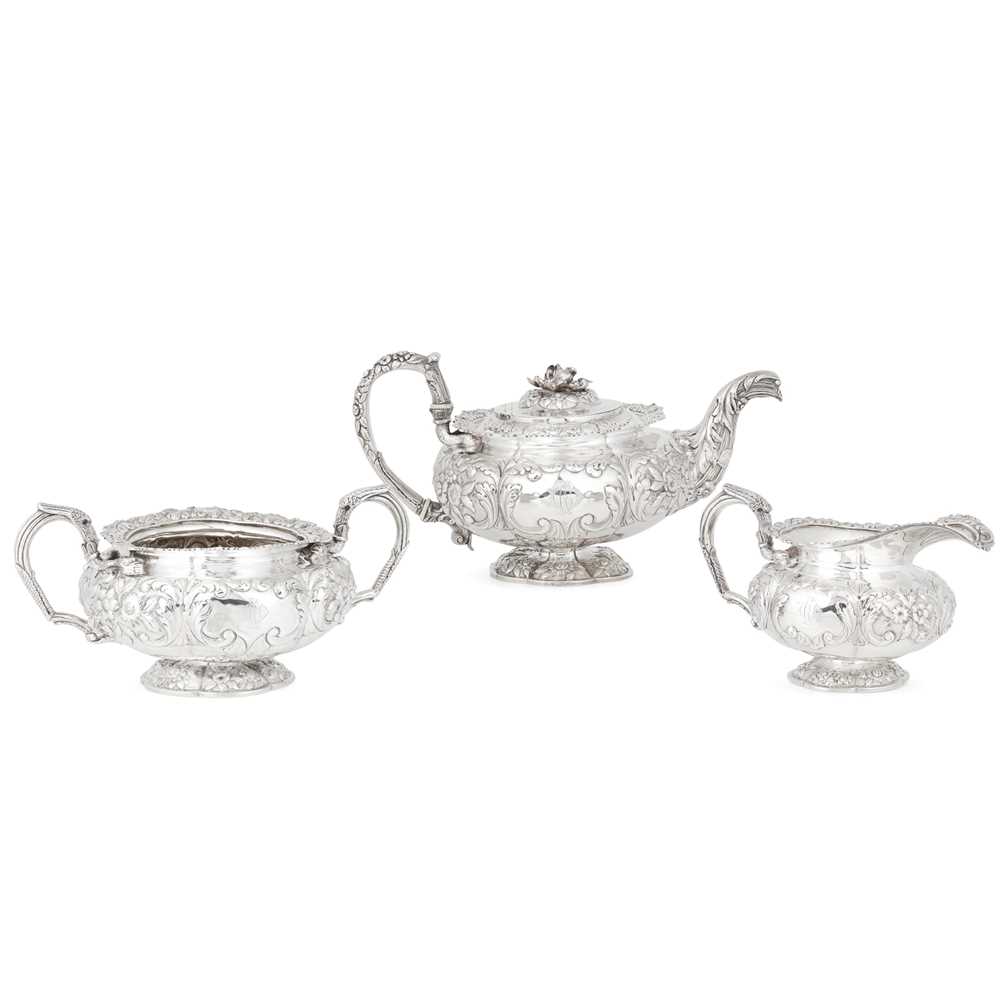 Y A GEORGE IV THREE-PIECE TEA