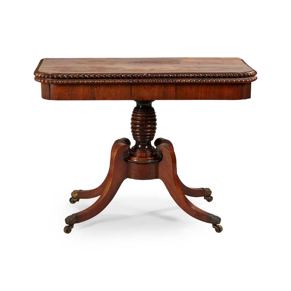 Y A PAIR OF REGENCY ROSEWOOD TEA