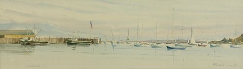 Y. BRENT VINTAGE WATERCOLOR ON