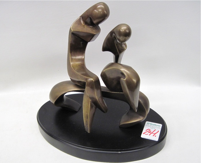 Y. DARMON BRONZE FIGURAL GROUP in