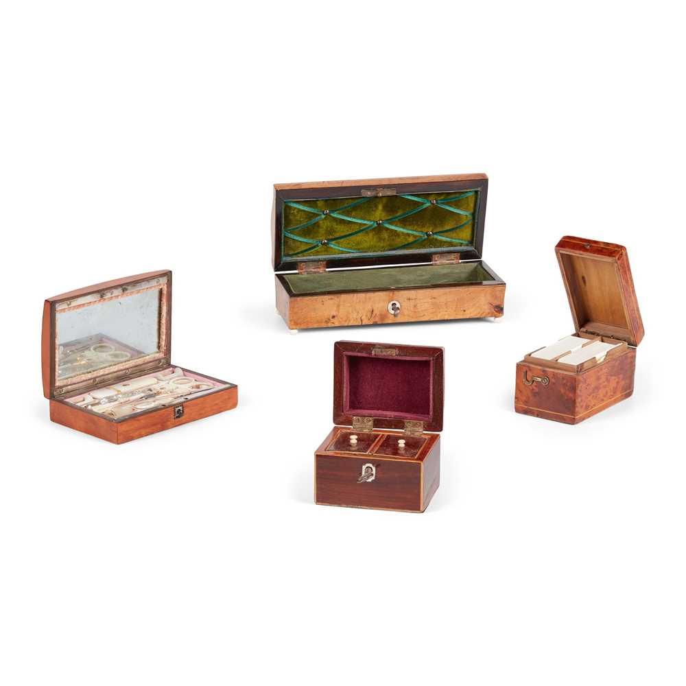 Y GROUP OF FOUR SMALL BOXES 19TH