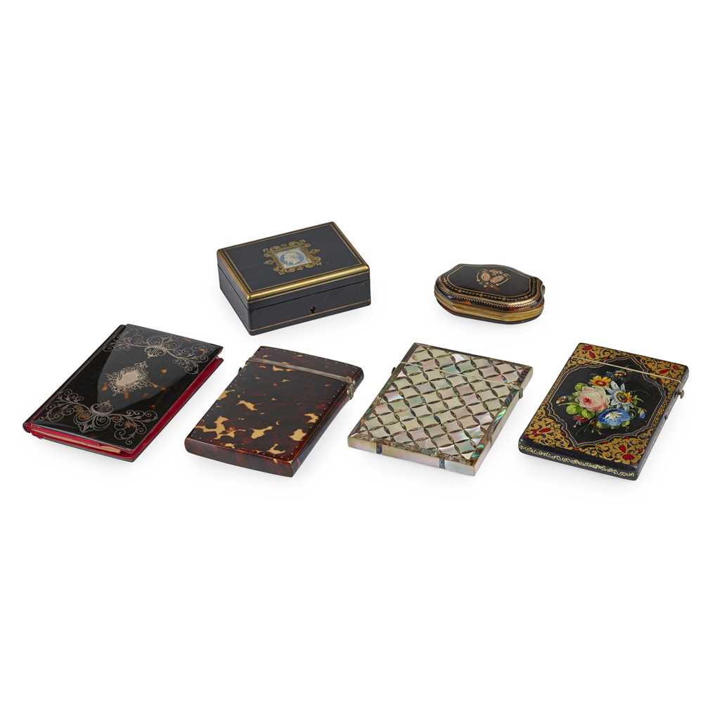 Y GROUP OF VICTORIAN CARD CASES AND