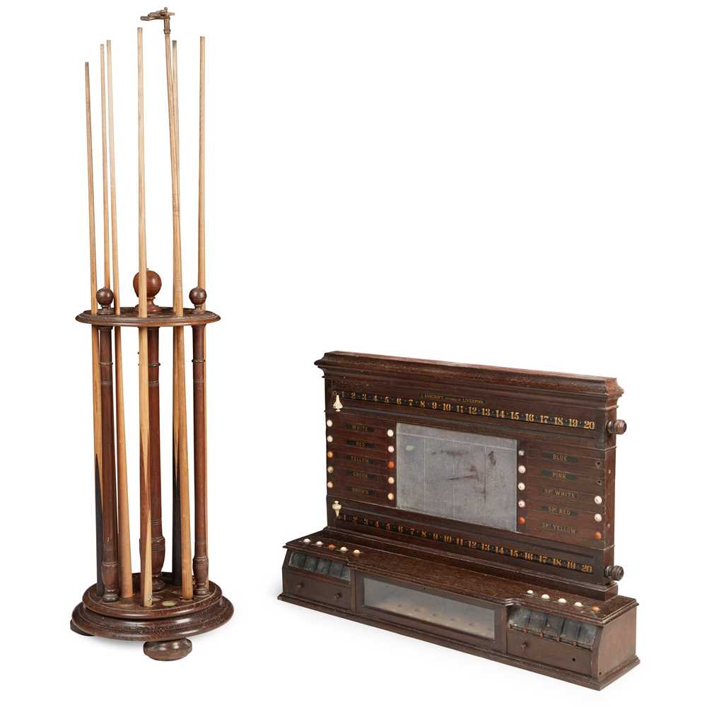 Y LATE VICTORIAN OAK SNOOKER
