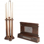 Y LATE VICTORIAN OAK SNOOKER S