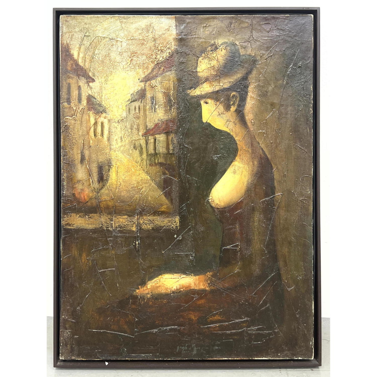 Y OKHA Painting on Canvas. Seated