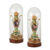 Y PAIR OF LARGE ROCKINGHAM GRE