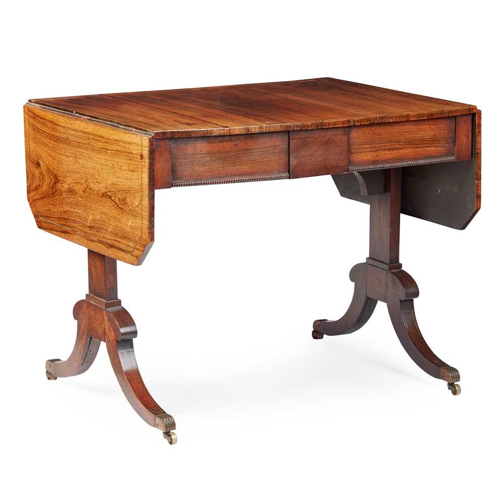 Y REGENCY ROSEWOOD BRASS INLAID