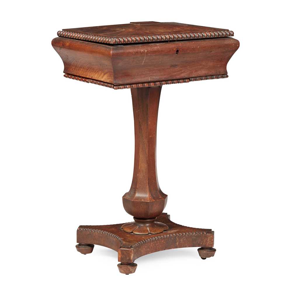Y REGENCY ROSEWOOD TEAPOY EARLY